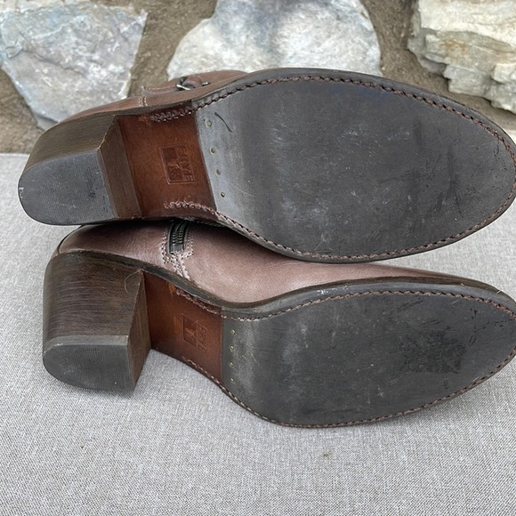 Frye brown western cowgirl ankle boots size 7.5 style B3476291 - Picture 5 of 14